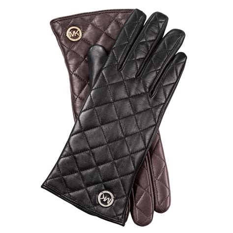 michael kors quilted leather gloves|michael kors leather gloves women.